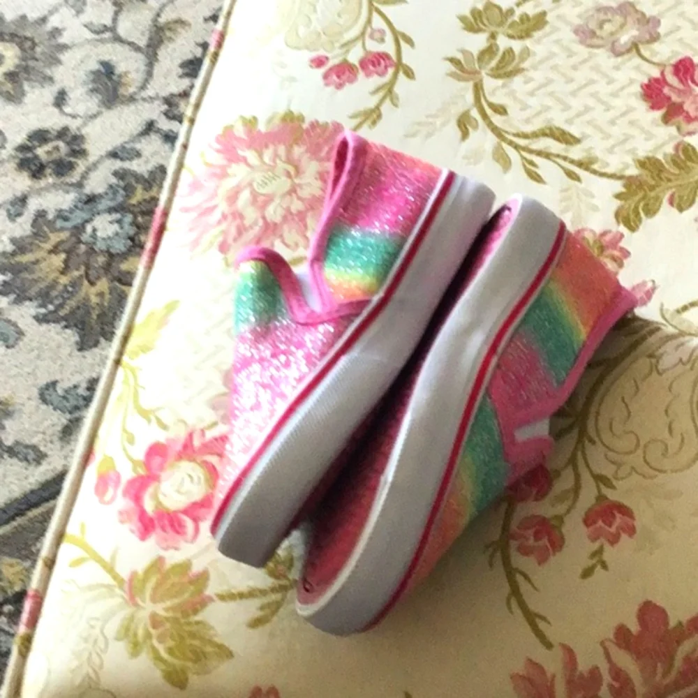 Legendary slip on no laces Rainbow 🌈 colorful sneakers 12 nice look
